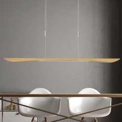 Pendellamper|Pendellamper ^ Quitani LED-pendellampe Hiba, eg natur, længde 148 cm