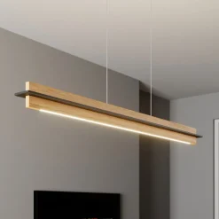 Quitani Pendellamper > LED-pendellampe Lexa, eg/sort, længde 118 cm