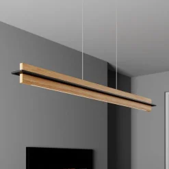 Quitani Pendellamper > LED-pendellampe Lexa, eg/sort, længde 118 cm