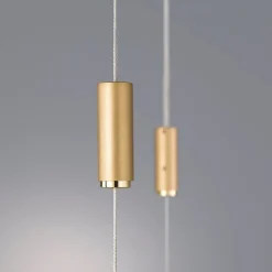 Pendellamper|Pendellamper ^ Quitani LED-pendellampe Tolu, længde 179 cm, messing