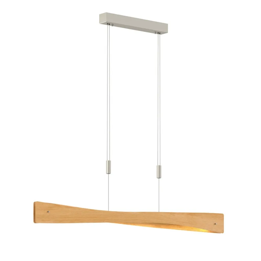Pendellamper|Pendellamper ^ Quitani LED-pendel Lian, egetræ