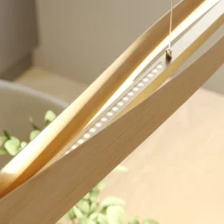 Pendellamper|Pendellamper ^ Quitani LED-pendel Lian, egetræ