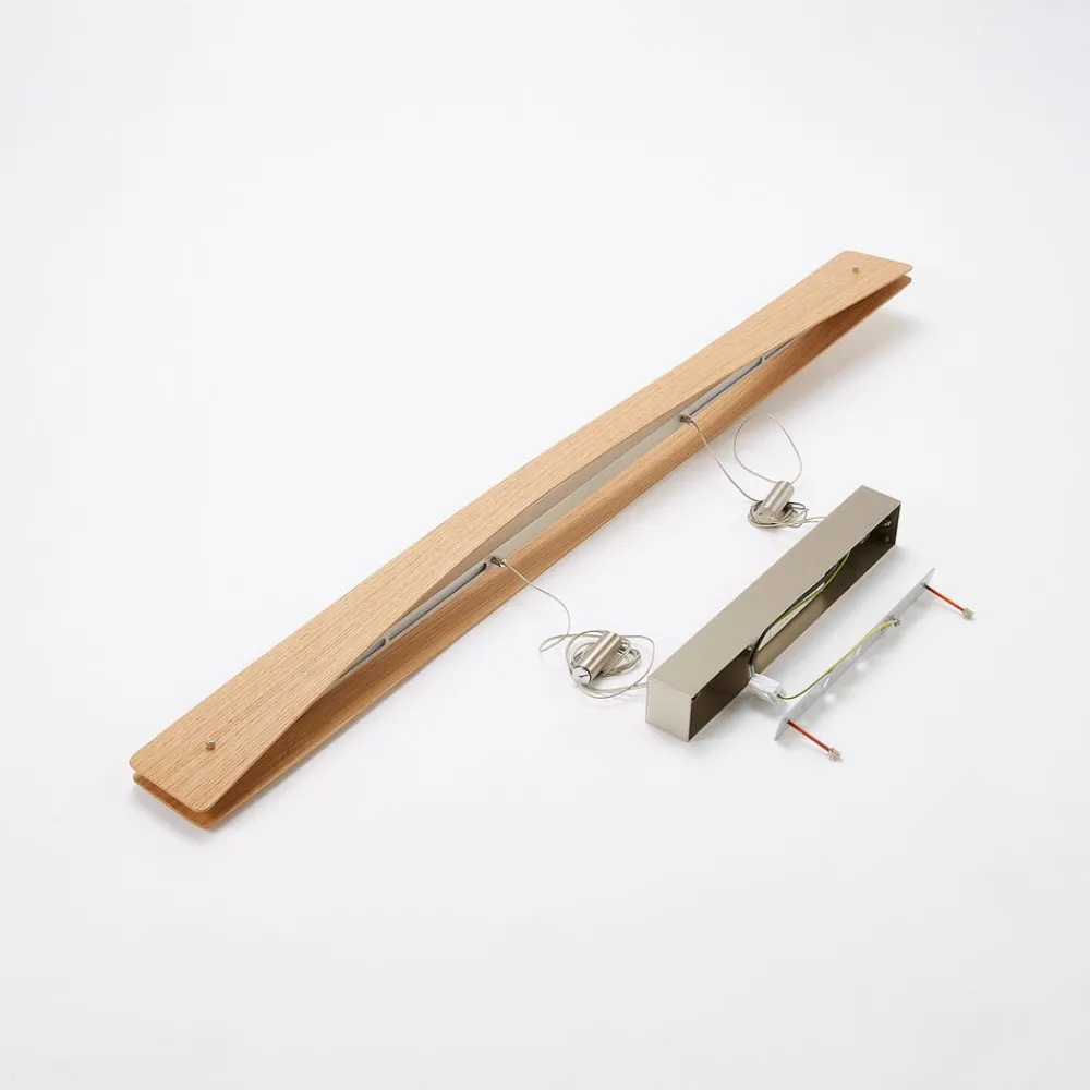 Pendellamper|Pendellamper ^ Quitani LED-pendel Lian, egetræ