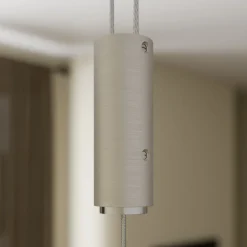 Pendellamper ^ Quitani LED-pendel Nora, eg natur, længde 118 cm