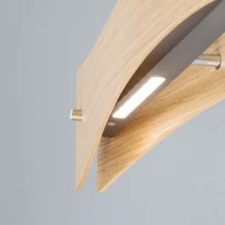 Quitani Væglamper > LED-væglampe Lian, egetræ