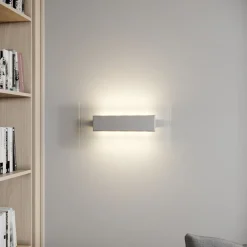 Quitani Væglamper > LED-væglampe Lole, aluminium, 59 x 29 cm, glas