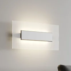 Quitani Væglamper > LED-væglampe Lole, aluminium, 59 x 29 cm, glas