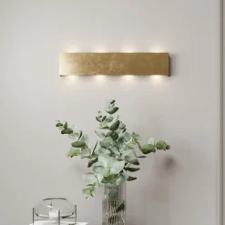 Quitani Væglamper|Væglamper > LED-væglampe Maja, guld antik, bredde 54 cm
