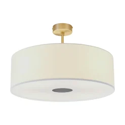 Quitani Loftlamper > -loftslampe Gala, Ø 50 cm, chintz-hvid