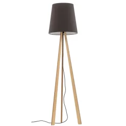 Quitani Gulvlamper|Gulvlamper > trebenet gulvlampe Jata, træ, chintz grafit