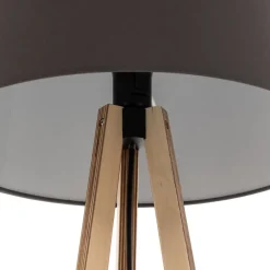 Quitani Gulvlamper|Gulvlamper > trebenet gulvlampe Jata, træ, chintz grafit