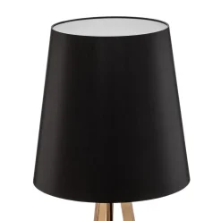 Quitani Gulvlamper|Gulvlamper > trebenet gulvlampe Jata, træchintz, sort