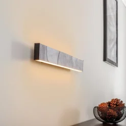 Væglamper ^ Quitani Zino LED-væglampe, 20W, skifer grå