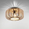 JUST LIGHT. GmbH Loftlamper > Racoon loftlampe af træ, tykke stivere, Ø 42cm
