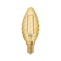 Radium Filament Pære|Led Pærer > Essence Ambiente LED E14 2,5W rillet guld