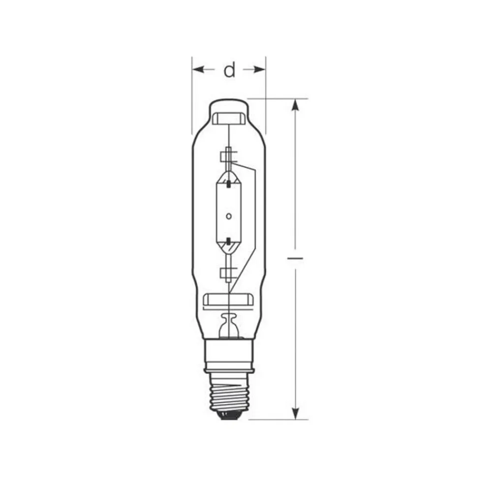 Radium Metal-Damppærer > Halogen-metaldamppære E40 1950W HRI-T N klar