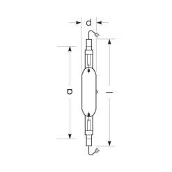 Radium Metal-Damppærer > Halogen-metaldamppære K12s 2150W HRI-TS N/XL klar