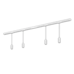 Briloner Skinnesystem > RAIL 230 V skinnesystem, hvid, 4 LED-pendler, længde 1,5 m