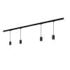 Briloner Skinnesystem > RAIL 230 V skinnesystem, sort, 4 ophæng, længde 1,5 m