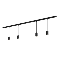 Briloner Skinnesystem > RAIL 230 V skinnesystem, sort, 4 ophæng, længde 1,5 m