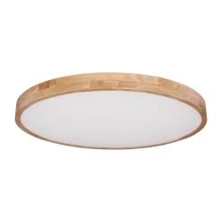 Globo Loftlamper|Loftlamper > Rainer LED-loftlampe, Ø 80 cm, træ-effekt, metal, CCT