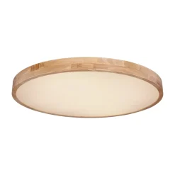 Globo Loftlamper|Loftlamper > Rainer LED-loftlampe, Ø 80 cm, træ-effekt, metal, CCT