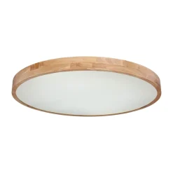 Globo Loftlamper|Loftlamper > Rainer LED-loftlampe, Ø 80 cm, træ-effekt, metal, CCT