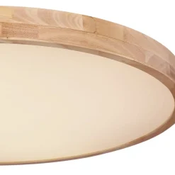 Globo Loftlamper|Loftlamper > Rainer LED-loftlampe, Ø 80 cm, træ-effekt, metal, CCT