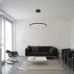 Globo Pendellamper > Ralph LED-hængelampe, 1 lyskilde, sort, Ø 60cm
