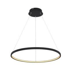 Globo Pendellamper > Ralph LED-hængelampe, 1 lyskilde, sort, Ø 60cm