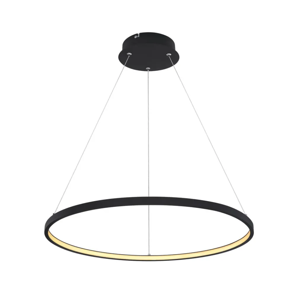 Globo Pendellamper > Ralph LED-hængelampe, 1 lyskilde, sort, Ø 60cm