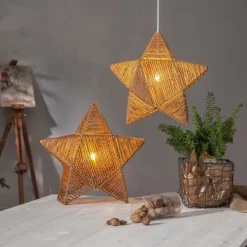 STAR TRADING Dekorationsbelysning|Julepynt > Rappe dekostjerne af papirsnører, stående