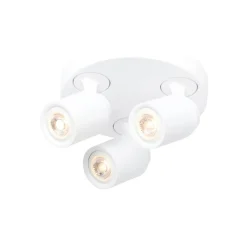Loftlamper|Loftlamper ^ Freelight Razza loftspot, hvid, Ø 28,5 cm, 3-lys, metal