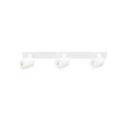 Loftlamper|Loftlamper ^ Freelight Razza loftspot, hvid, længde 61 cm, 3-lys, metal