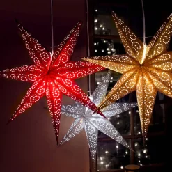 STAR TRADING Dekorationsbelysning|Julepynt > Rød papirstjerne