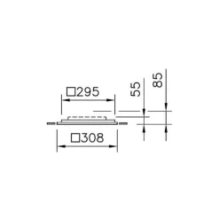 Arbejdsrum/Kontor ^ Regent Lighting Regent Dime Office loftlampe 36,6 cm 12 W 3.000 K