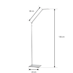 Lucande Arbejdsrum/Kontor|Gulvlamper > Resi LED-gulvlampe med dæmper, ideel til læsning