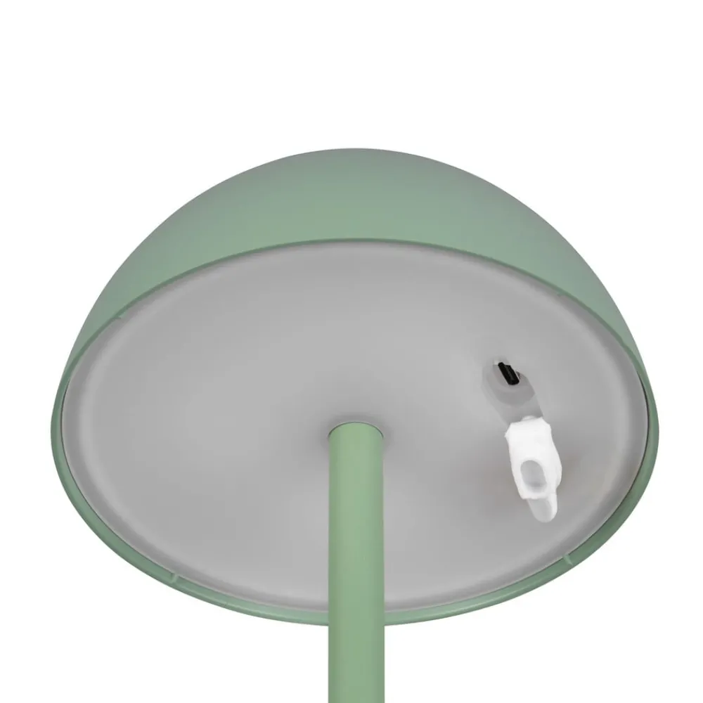 Reality Leuchten Dekorationsbelysning|Terrassebelysning > Ricardo LED genopladelig bordlampe, grøn, højde 30 cm, plast