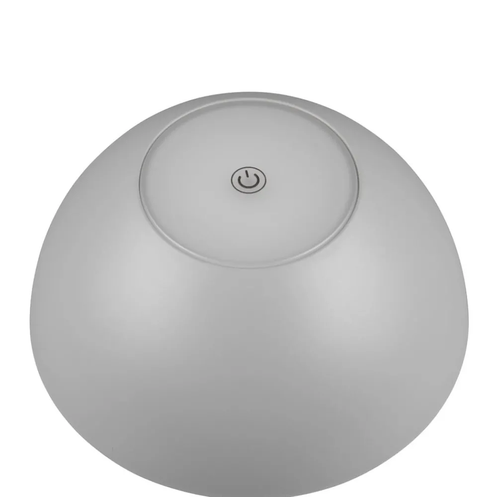 Dekorationsbelysning|Terrassebelysning ^ Reality Leuchten Ricardo LED genopladelig bordlampe, grå, højde 30 cm, plast