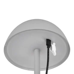 Dekorationsbelysning|Terrassebelysning ^ Reality Leuchten Ricardo LED genopladelig bordlampe, grå, højde 30 cm, plast