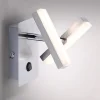 Væglamper ^ JUST LIGHT. GmbH Rico kvadratisk LED-væglampe med to lyskilder