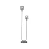 Brilliant Gulvlamper > Riffelini gulvlampe, højde 152 cm, røggrå, 2-lys, glas