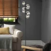 Globo Gulvlamper > Riha gulvlampe, højde 155 cm, sort/røgfarvet, 6 lyskilder.