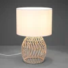 Reality Leuchten Bordlamper > Rike bordlampe, rattanstel og stofskærm