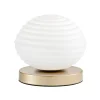 Eco-Light Bordlamper > Ripple bordlampe, guldfarvet/opal, Ø 18 cm