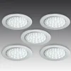 Hera Underskabsbelysning|Indbygningsspots > R 68-LED indbygningsspot i rustfrit stål, sæt med 5 stk