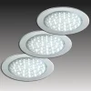 Hera Underskabsbelysning|Indbygningsspots > R 68-LED indbygningsspot i rustfrit stål, 3-sæt