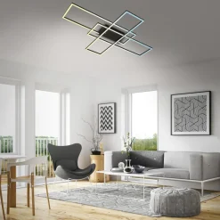 Briloner Gang|Loftlamper > Roami loftlampe, 104x71cm, sort, CCT, fjernbetjening