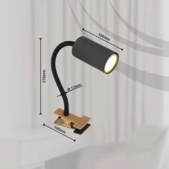 Globo Arbejdsrum/Kontor|Bordlamper > Robby klemlampe med fleksibel arm