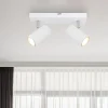 Globo Spotlights > Robby loftspot, hvid, længde 26 cm, 2-lys, metal
